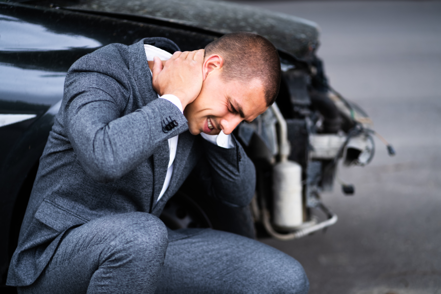 Car Injury Whiplash. Pain After Auto Accident
