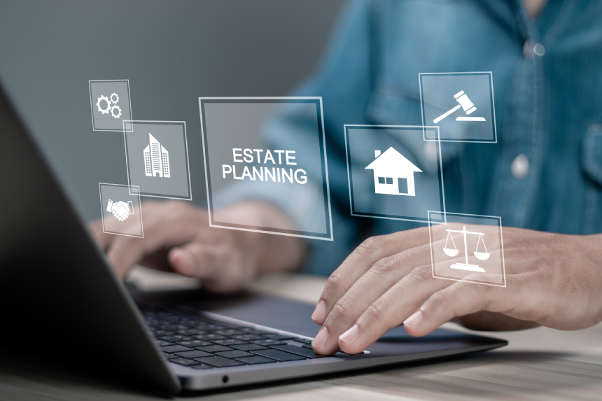 Estate Planning concept. Planning for the transfer of assets and Inheritance tax.