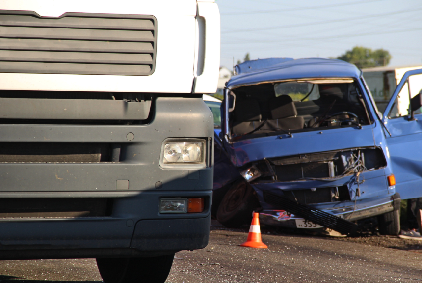 Shards Of Glass On Asphalt After Road Collision